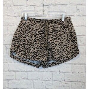 The Upside Womens Leopard Print High Rise Efrem Shorts Brown Black Sz Small (6)